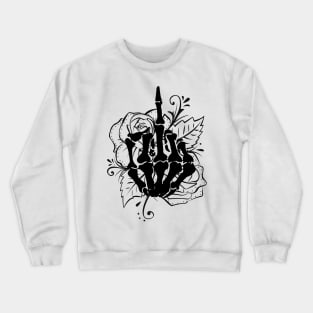 skeleton hand in roses Crewneck Sweatshirt